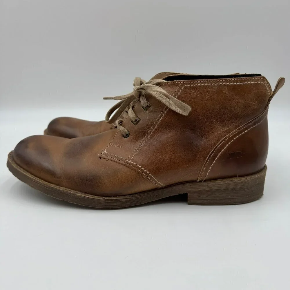 Bed Stu Draco Toast Zone Chukka Mens Leather Lace-Up Boots Size 10 Brown